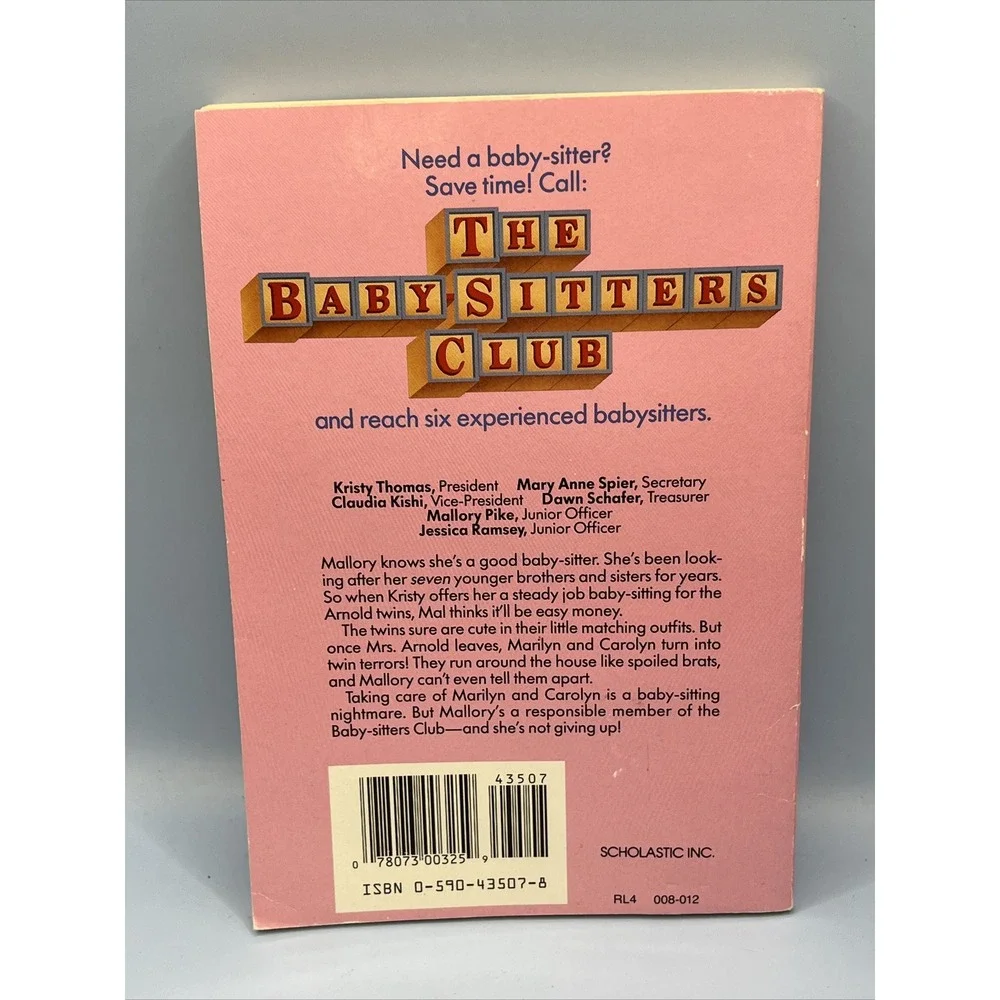 Mallory and the Trouble With Twins Ann. M Martin Babysitters Club #21